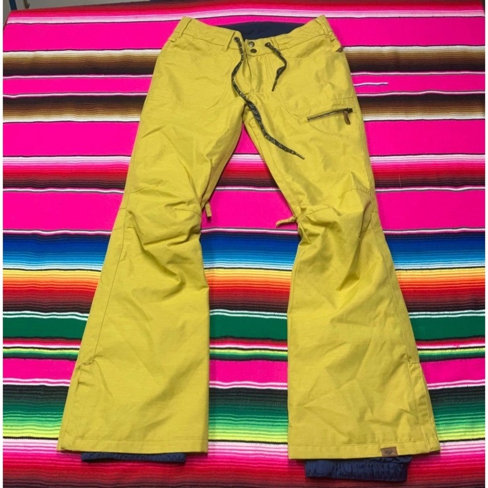 ROXY Dry Flight Technology 15K Snowboard Pants XS (28x30) Yellow Caramel Flare‎